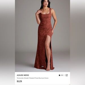 Azazie Mero Dress in Terracotta
